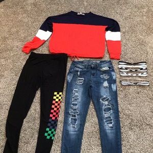 Close out sale of junior items and Nike headbands.